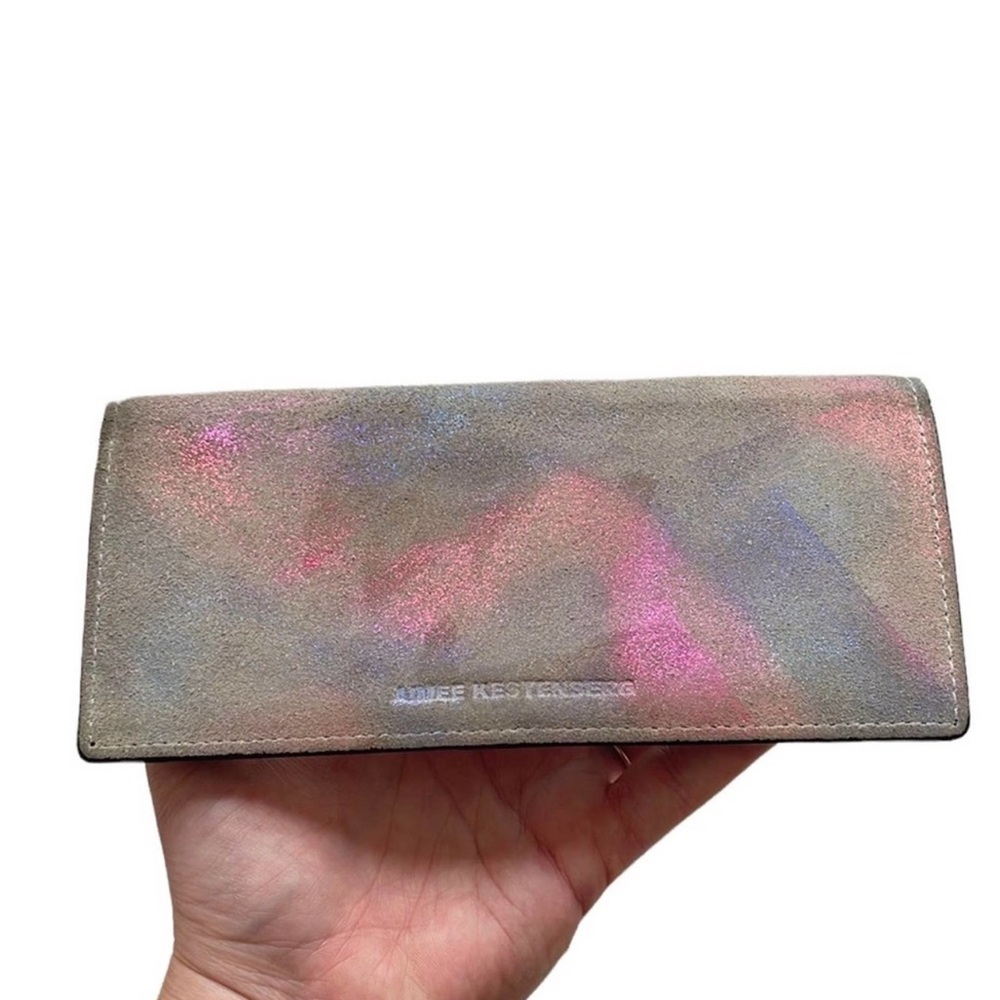 Aimee Kestenberg Leather Wallet Brushed Metallic